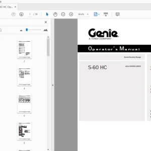 Genie S-60 HC Operator's Manual 114302 - PDF DOWNLOAD