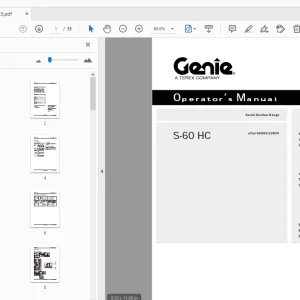 Genie S-60 HC Operator's Manual 114303 - PDF DOWNLOAD