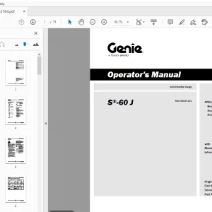 Genie S-60 J Operator's Manual 1283764 - PDF DOWNLOAD