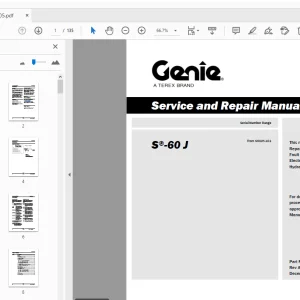 Genie S-60 J Service & Repair Manual 1285305 - PDF DOWNLOAD