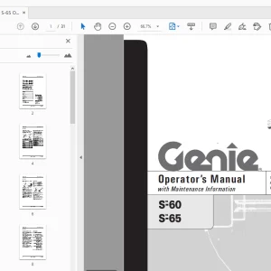 Genie S-60 S-65 Operator's Manual 43648 PDF