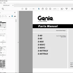 Genie S-60 S-65 S-60X S-60XC S-60HC S-60TRAX S-65TRAX Parts Manual - PDF