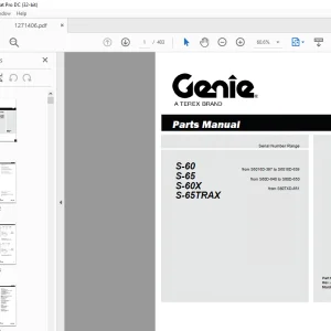 Genie S-60 S-65 S-60X S-65TRAX Parts Manual 1271406 - PDF DOWNLOAD