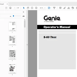 Genie S-60 Trax Operator's Manual 1261734 - PDF DOWNLOAD