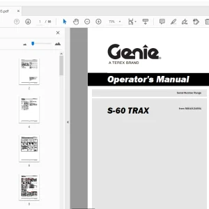 Genie S-60 Trax Operator's Manual T107103 - PDF DOWNLOAD