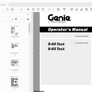 Genie S-60 Trax S-65 Trax Operator's Manual 133249 - PDF DOWNLOAD