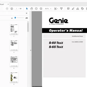Genie S-60 Trax S-65 Trax Operator's Manual 133408 - PDF DOWNLOAD