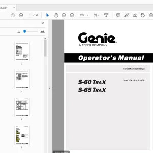 Genie S-60 Trax S-65 Trax Operator's Manual 133551 - PDF DOWNLOAD