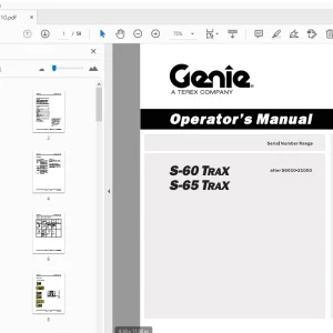 Genie S-60 Trax S-65 Trax Operator's Manual T107110 - PDF DOWNLOAD