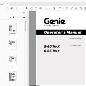 Genie S-60 Trax S-65 Trax Operator's Manual T107965 - PDF DOWNLOAD