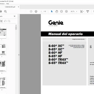 Genie S-60 XC S-65 XC S-60 HF S-65 HF S-60 TRAX S-65 TRAX Manual del Operador