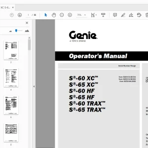 Genie S-60 XC S-65 XC S-60 HF S-65 HF S-60 TRAX S-65 TRAX Operator's Manual - PDF
