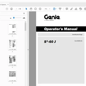 Genie S-60J Operator's Manual 1299706 - PDF DOWNLOAD
