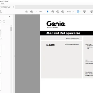 Genie S-60X Manual del operario - PDF DOWNLOAD (Spanish)