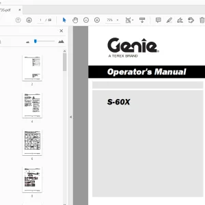 Genie S-60X Operator's Manual 1261735 - PDF DOWNLOAD