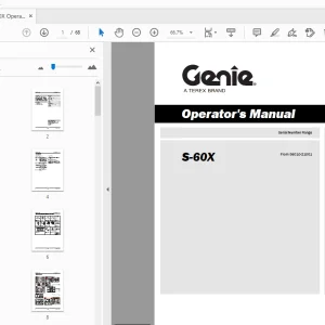 Genie S-60X Operator's Manual T107102 - PDF DOWNLOAD
