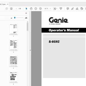 Genie S-60XC Operator's Manual 1261736 - PDF DOWNLOAD