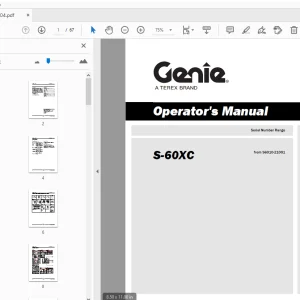 Genie S-60XC Operator's Manual T107104 - PDF DOWNLOAD