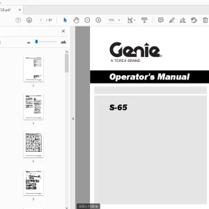 Genie S-65 Operator's Manual 1261728 - PDF DOWNLOAD