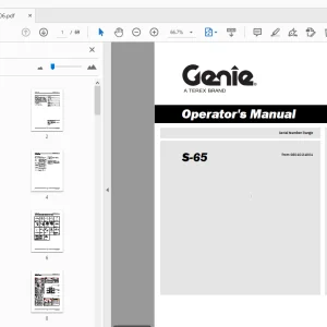Genie S-65 Operator's Manual T107106 - PDF DOWNLOAD