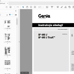 Genie S-80 J S-80 J TraX Instrukcja obsługi 1306266PO - PDF DOWNLOAD