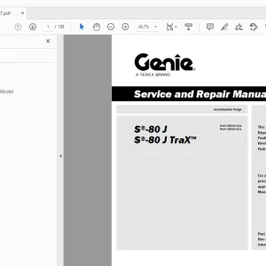 Genie S-80 J S-80 J Trax Service & Repair Manual 1285307 - PDF DOWNLOAD