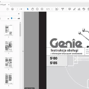 Genie S-80 S-85 Instrukcja obsługi z informacjami dotyczącymi serwisowania - PDF