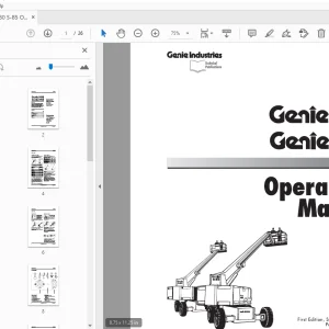 Genie S-80 S-85 Operator's Manual 34031 - PDF DOWNLOAD
