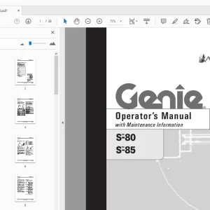 Genie S-80 S-85 Operator's Manual 43650 PDF