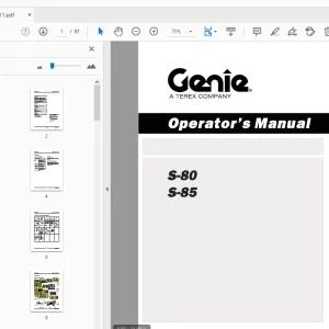 Genie S-80 S-85 Operator's Manual T107111 - PDF DOWNLOAD