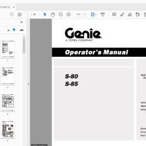 Genie S-80 S-85 Operator's Manual T107966 - PDF DOWNLOAD