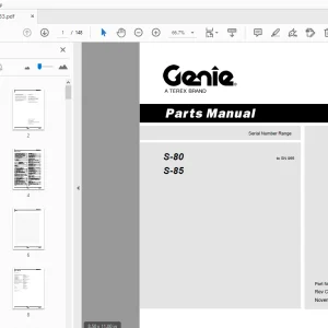 Genie S-80 S-85 Parts Manual 34033 - PDF DOWNLOAD