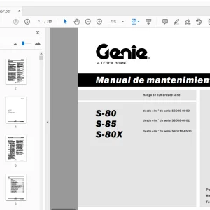 Genie S-80 S-85 S-80X Manual de mantenimiento 122985SP - PDF DOWNLOAD
