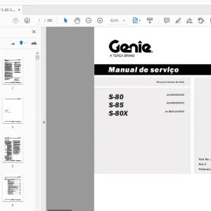 Genie S-80 S-85 S-80X Manual de serviço 122985PB - PDF DOWNLOAD