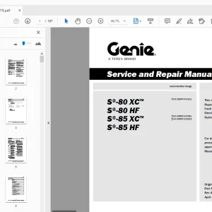 Genie S-80 XC S-80 HF S-85 XC S-85 HF Service & Repair Manual 1315679 - PDF DOWNLOAD