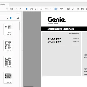 Genie S-80 XC S-85 XC Instrukcja obsługi 1279298PO - PDF DOWNLOAD