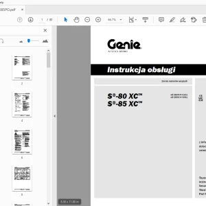 Genie S-80 XC S-85 XC Instrukcja obsługi 1311085PO - PDF DOWNLOAD