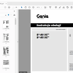 Genie S-80 XC S-85 XC Instrukcja obsługi 1318179PO - PDF DOWNLOAD
