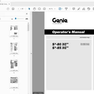 Genie S-80 XC S-85 XC Operator's Manual 1311085 - PDF DOWNLOAD