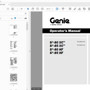 Genie S-80 XC S-85 XC S-80 HF S-85 HF Operator's Manual 1279297 - PDF DOWNLOAD