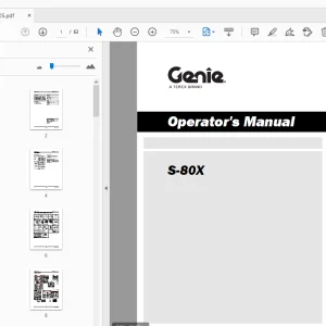 Genie S-80X Operator's Manual T107105 - PDF DOWNLOAD