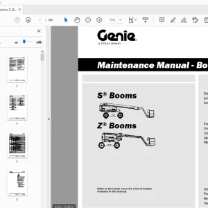 Genie S-Booms Z-Booms Maintenance Manual 1268489 - PDF DOWNLOAD