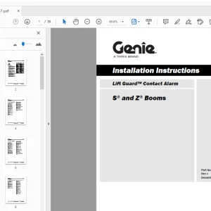 Genie S & Z Booms Lift Guard Contact Alarm Installation Instructions Manual - PDF