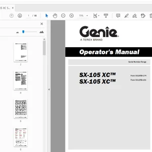 Genie SX-105 XC SX-105 XC Operator's Manual 1277704 - PDF DOWNLOAD