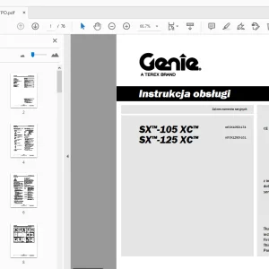 Genie SX-105 XC SX-125 XC Instrukcja obsługi 1270327PO - PDF DOWNLOAD