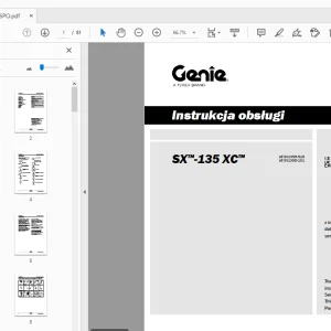 Genie SX-135 XC Instrukcja obsługi 1301106PO - PDF DOWNLOAD
