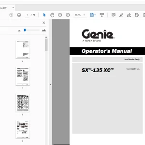 Genie SX-135/XC Operator's Manual 1273020 - PDF DOWNLOAD
