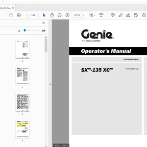 Genie SX-135/XC Operator's Manual 1273021 - PDF DOWNLOAD