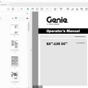 Genie SX-135 XC Operator's Manual 1273022 - PDF DOWNLOAD