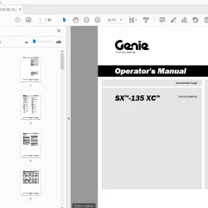 Genie SX-135 XC Operator's Manual 1301105 - PDF DOWNLOAD